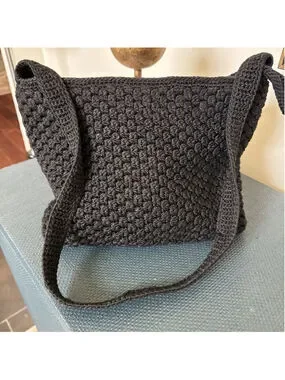 The Sak | Bags | The Sak Elliott Lucca Black Crochet Leather Shoulder ...